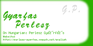 gyarfas perlesz business card